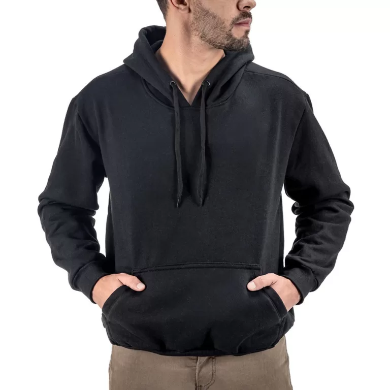 Blusa Casaco Moletom Canguru Com Capuz Liso Sem Es