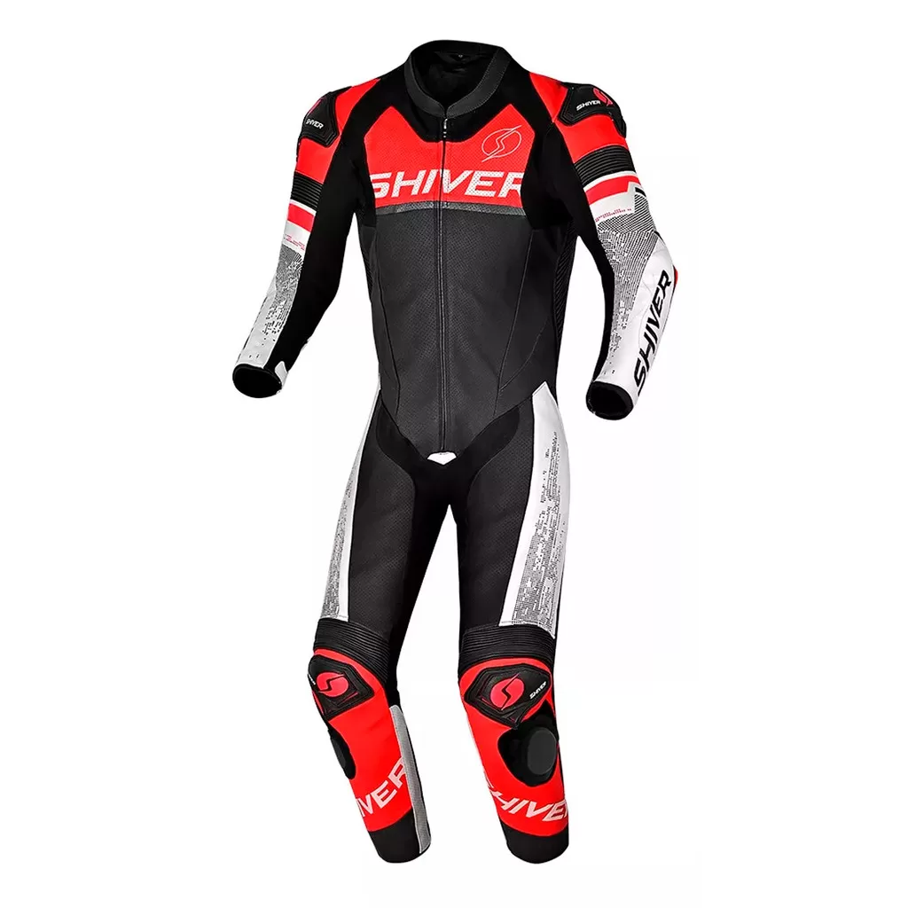 MACACÃO COMPETIÇÃO SHIVER CORSA COURO 1 PEÇA BRANCO