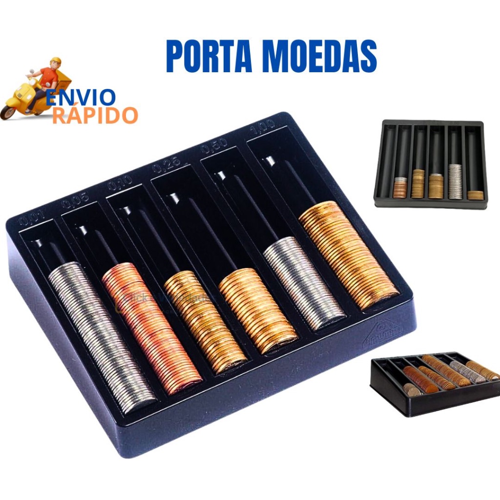 Porta moedas para caixa – balcão de lojas mercados, organizador de moedas – Bombonieri