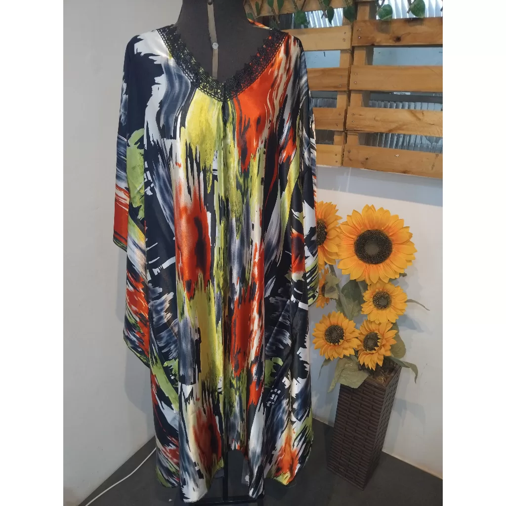 Kafta colorida em cetim GJ88