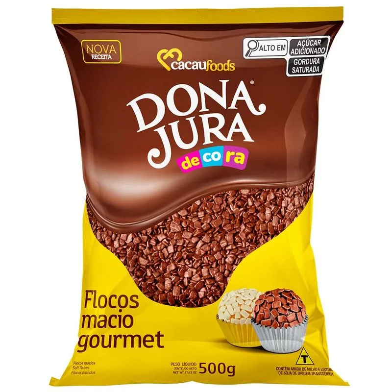 Granulado Flocos Macios Gourmet Sabor Chocolate 500g Dona Jura