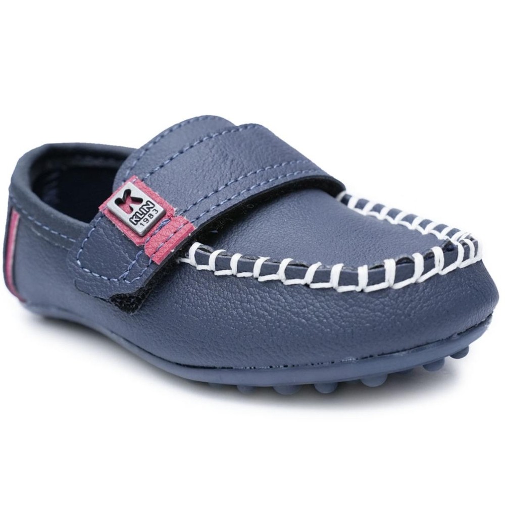 Mocassim Infantil Klin Curumim – Marinho e Vermelho