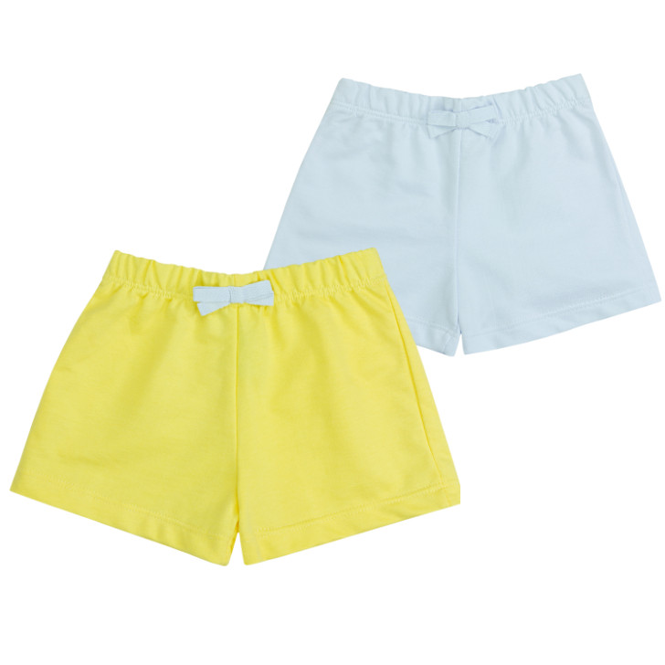 Kit Short Kidz Feminino -Amarelo E Branco