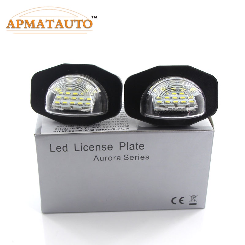 2X canbus Carro Luzes LED De Placa De 12V Para Toyota Corolla Auris Alphard Sienna Wish Scion XB XD