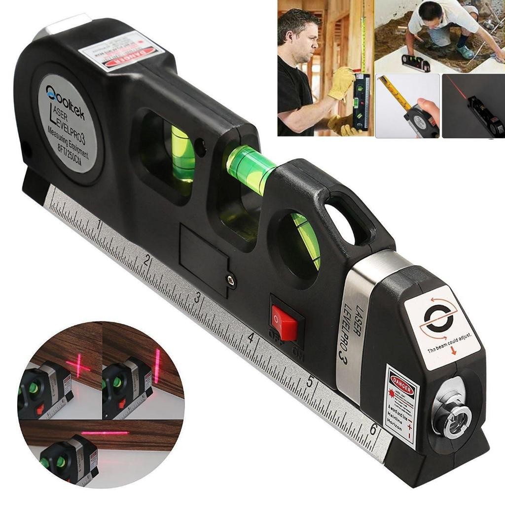 Nível Laser Profissional Trena Level Pro3 Estágios 3 Níveis Construção