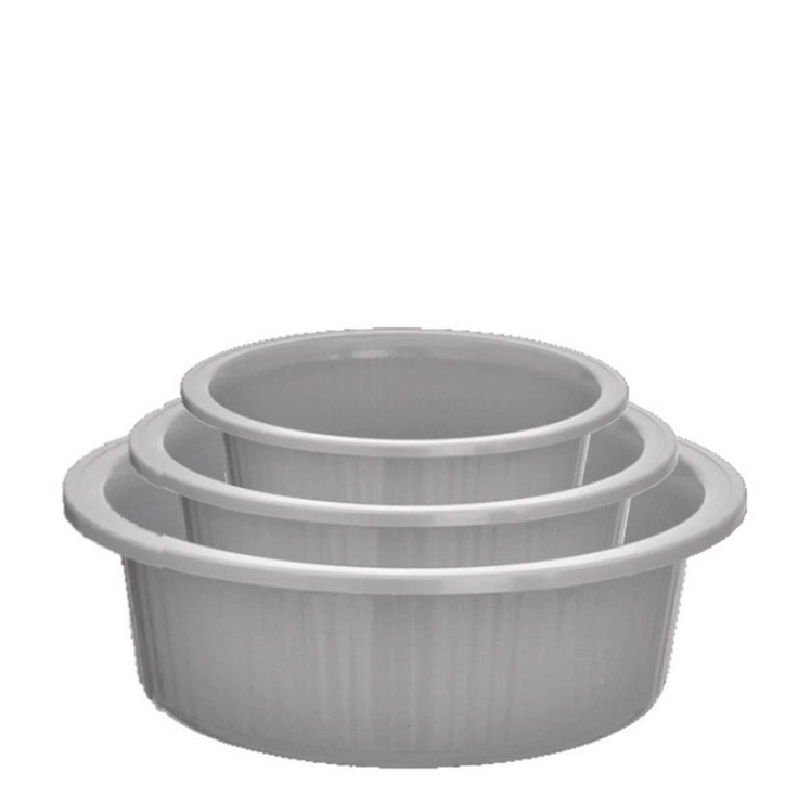 JOGO DE BACIA CINZA C/ 03 PCS –  1.5/2.5/4.5