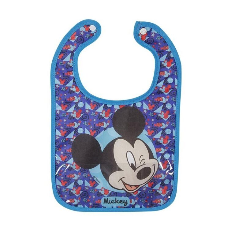 Babador Infantil Disney Bebe com Botão Menino Mic