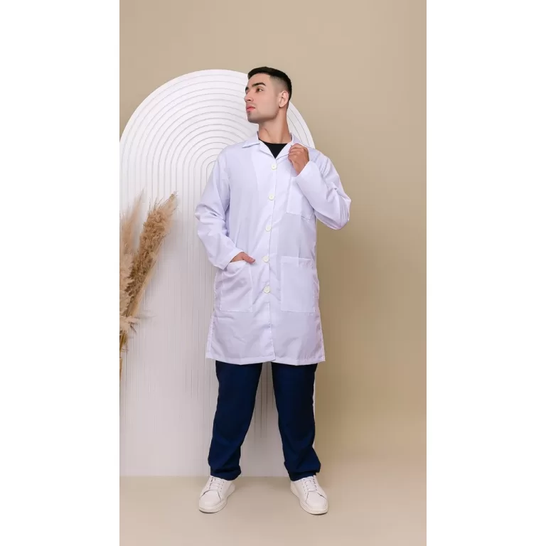Jaleco Masculino Button (Gola V e botão)