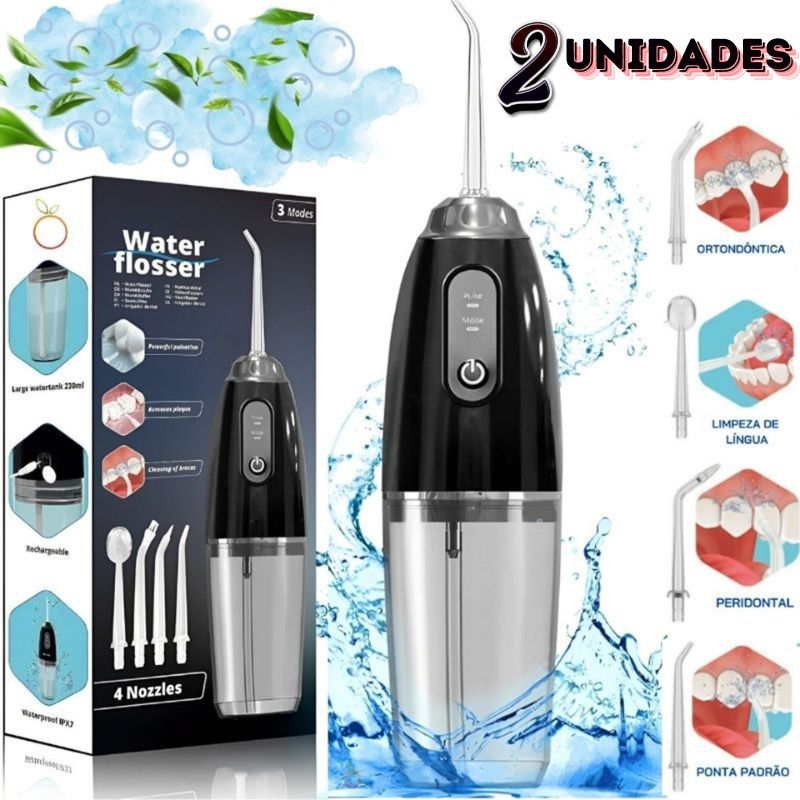 Irrigador Oral Dental Sem Fio Elétrico Recarregável para Implantes Próteses
