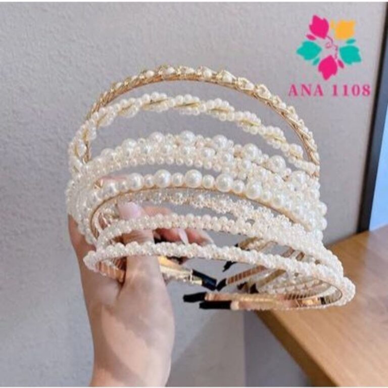 KIT 10PCS Tiaras Delicada Feminina Pérola Luxo Ar