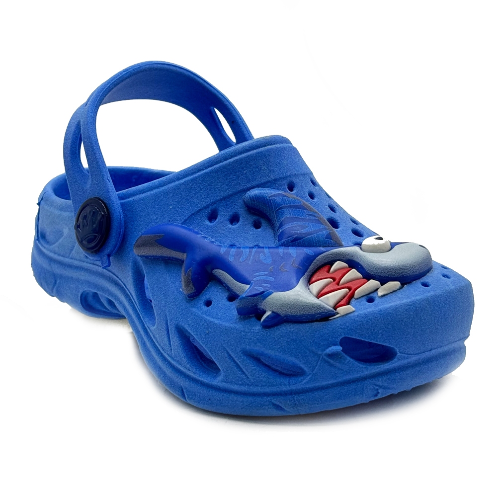 Babuche Plugt Ventor Menino Kids Shark Azul Royal Confortável