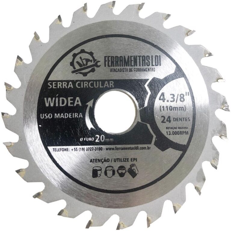 Disco de Serra Circular 4.3/8 110mm 24 Dentes para