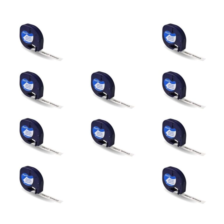 Kit 10 Fita Rotuladora Plástica Compatível 12mm 