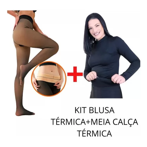 Conjunto Frio Blusa Segunda Pele Térmica E Meia T