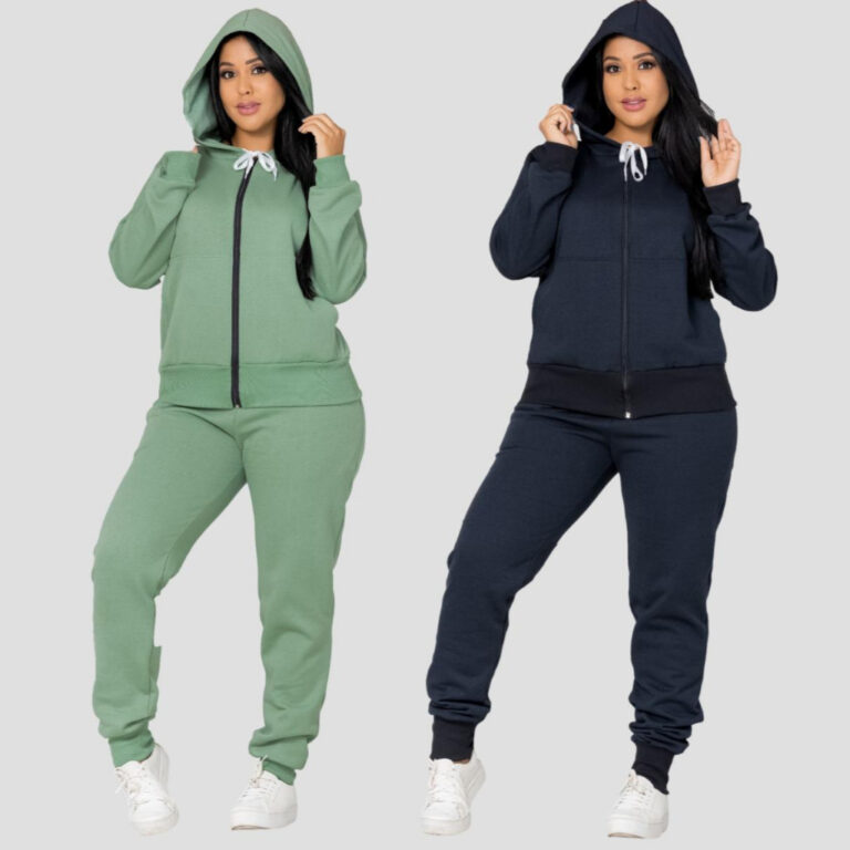 Conjunto Moletom Feminino Inverno Frio Flanelado Z