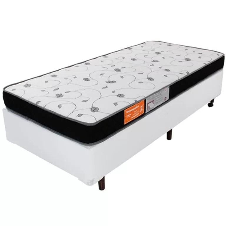 Conjunto Cama Box Solteiro + Colchão Espuma D33 8