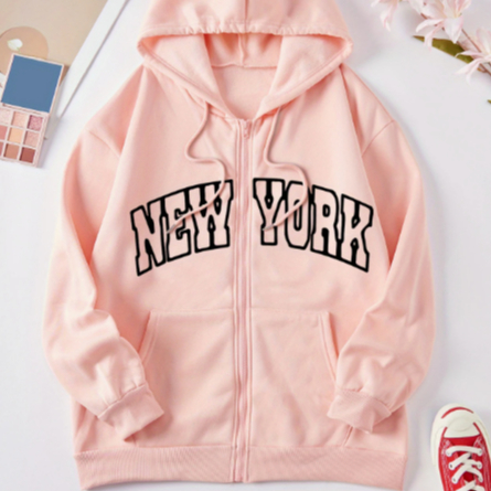 Blusa de Frio Moletom Ziper Unissex Estampa New Ci