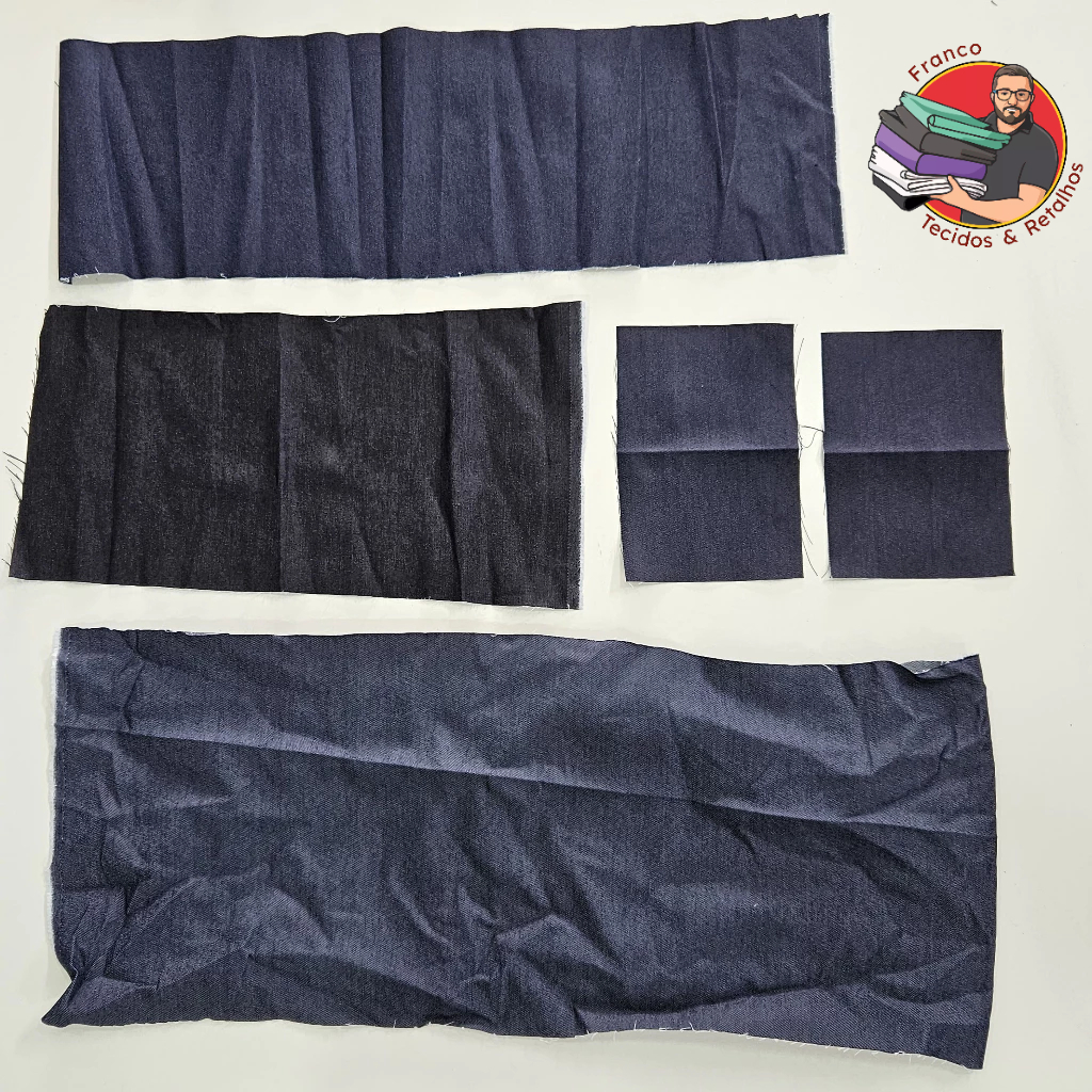 Retalhos de Tecido Jeans, Retalhos de Jeans 5kg p/ Tapetes, bolsas, sacolas * ENVIO IMEDIATO