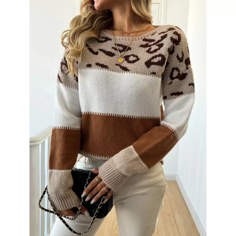 Blusa de Frio Feminina Tricô Suéter Manga Longa 