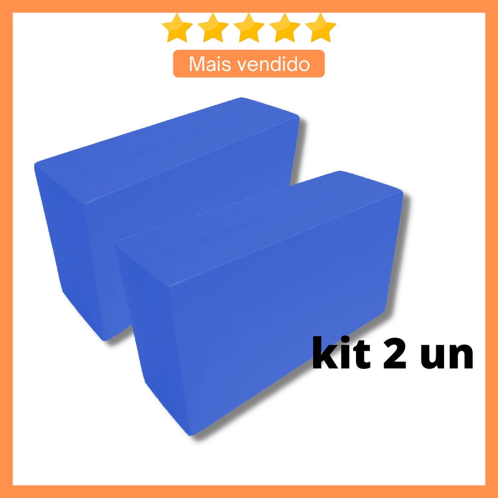 Kit 2 Bloco de yoga 23x13x7cm – Tijolinho para Ioga e pilates