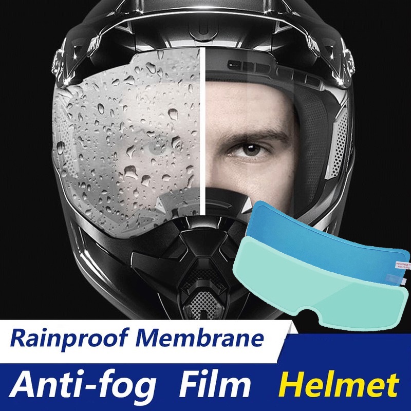 1 Pcs Universal Película De Capacete À Prova De Chuva/ Lente Filme Anti Embaçamento/Capa De Capacete