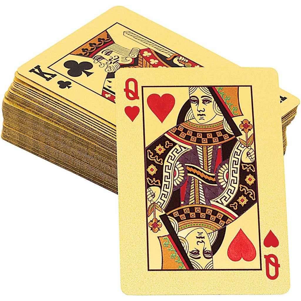 Baralho Dolar Dourado Ouro Folheado A Prova Dagua Poker Truco Cartas Jogos Para Várias Ocasiões De F