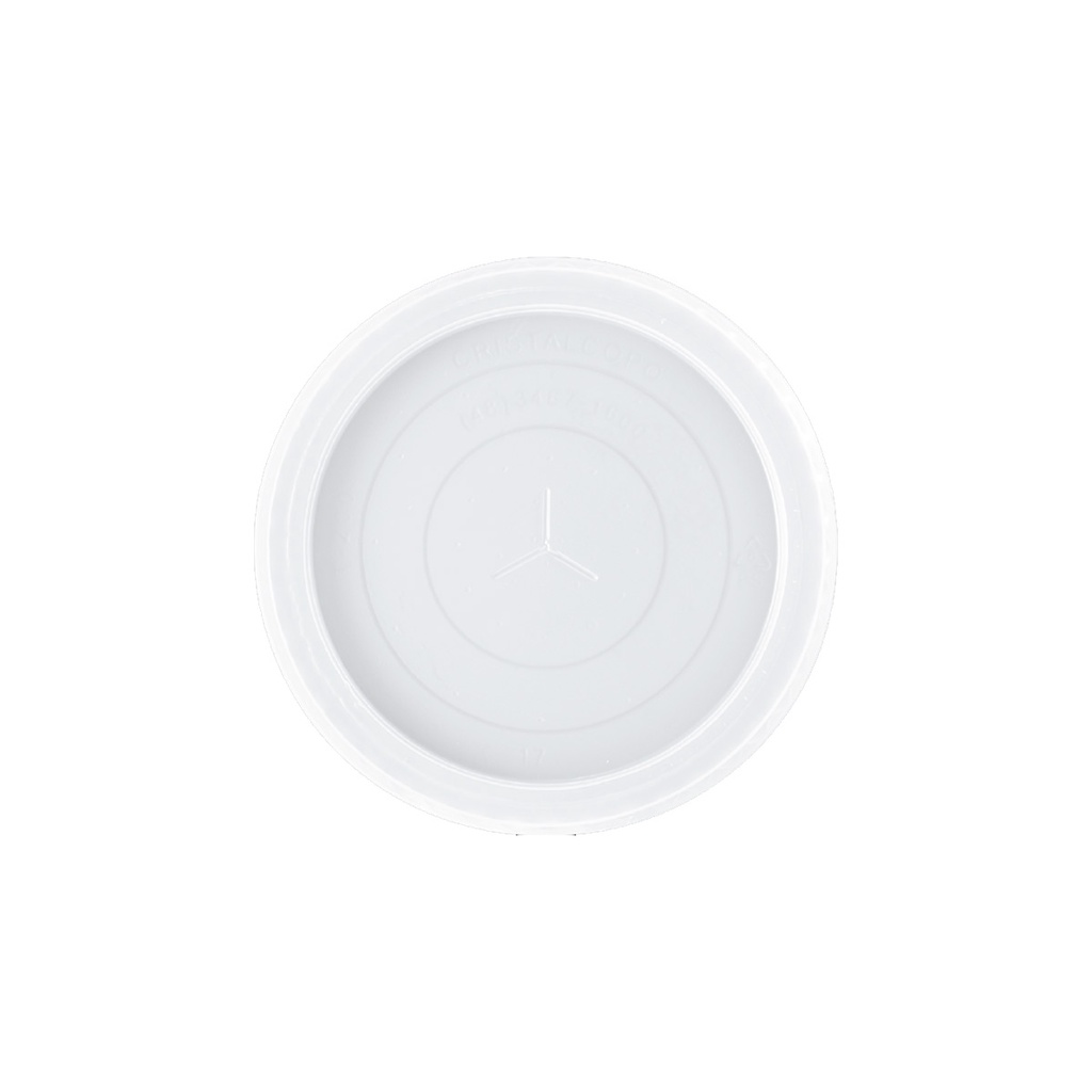 Tampa Pote PS 200/250ml Transparente Cristalcopos 50und