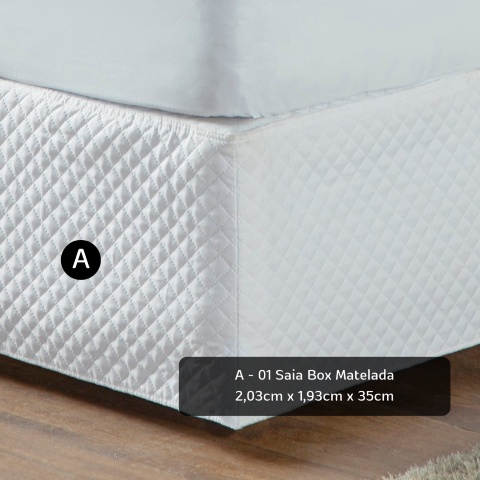 Saia Box Matelada King 203cm x 193cm Proteção To