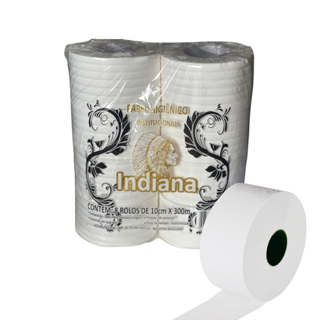 8 Rolos de Papel Higienico Extra Luxo 100% celulose Institucional Folha Simples Super Oferta Casa