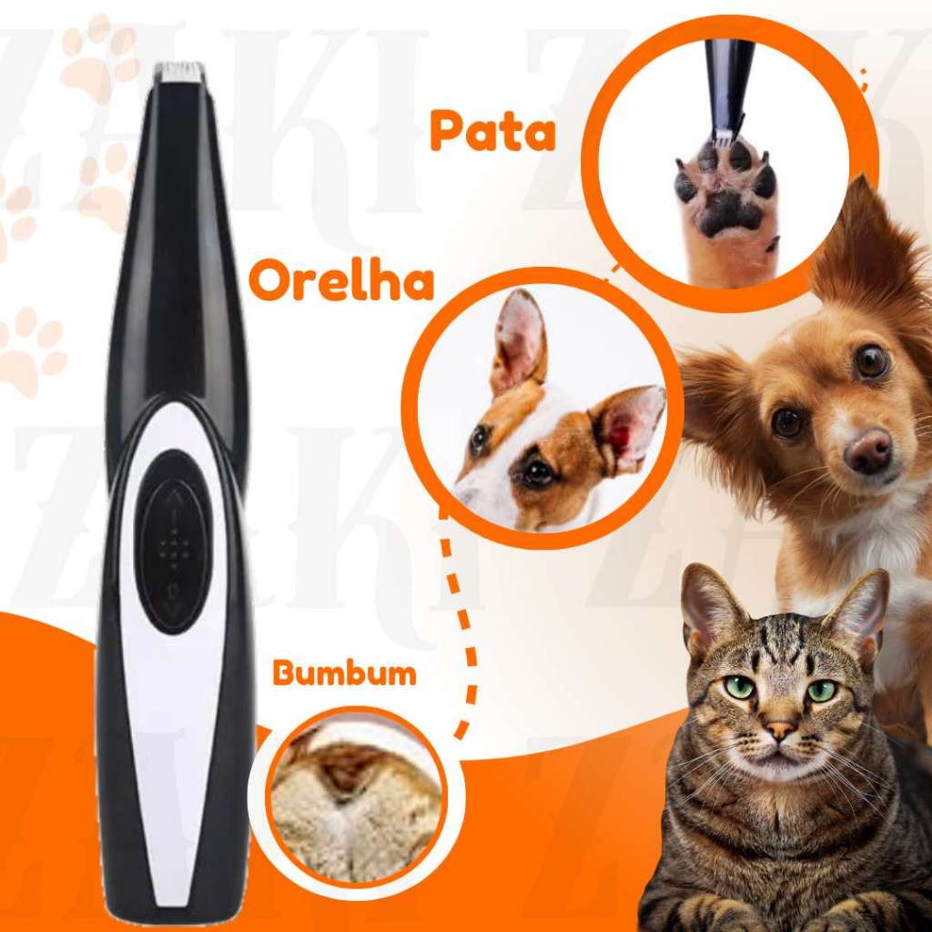 Máquina de Tosa para Pata Olhos Orelha Pet Cão Gato Profissional Aparador De Pelos Cortador