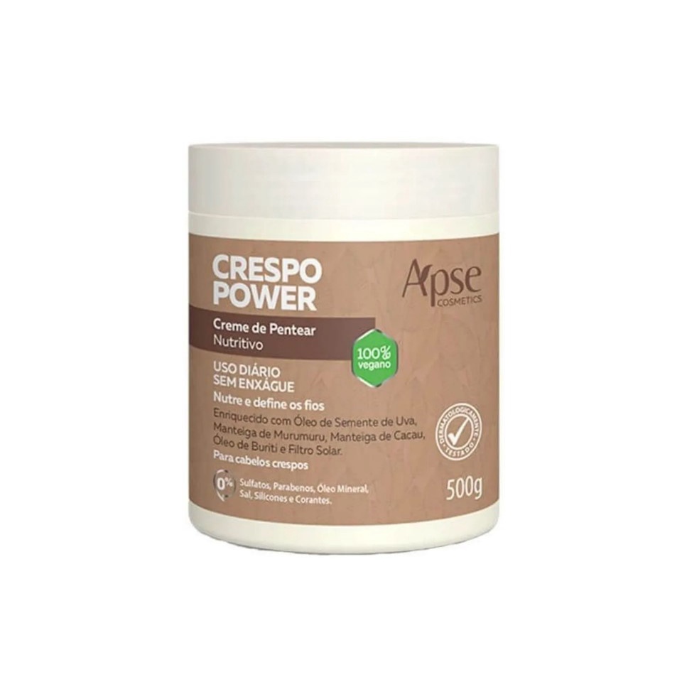 Creme De Pentear Crespo Power Nutritiva 500g – Apse Vegano