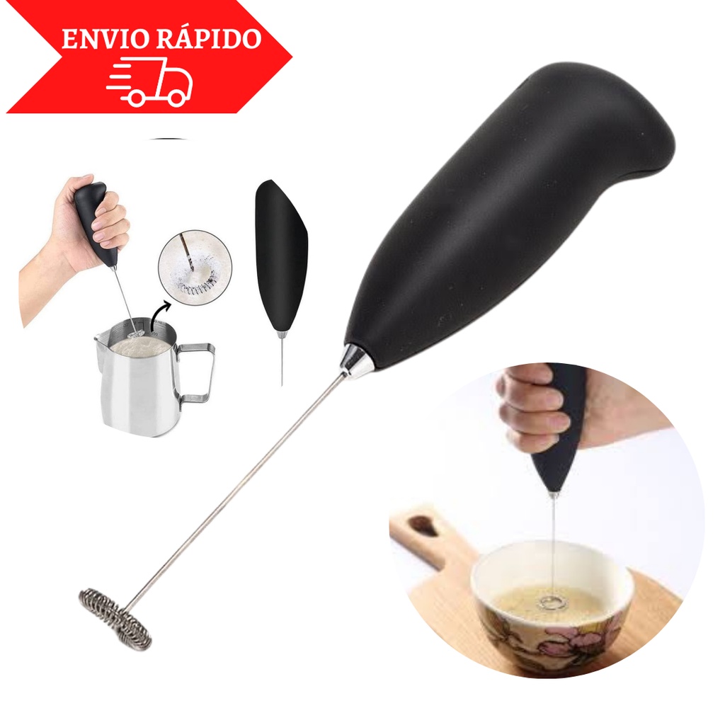 Mini Misturador Mixer Elétrico De Leite Portátil Preto Batedor de Ovos e Leite Espumador Café