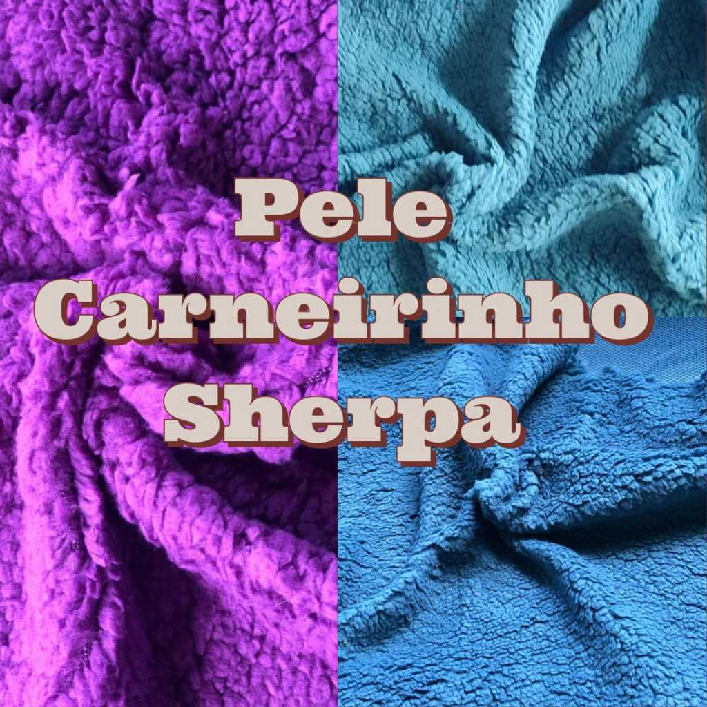 TECIDO PELE CARNEIRINHO SHERPA OU CARAPINHA (1M X 1,60M)