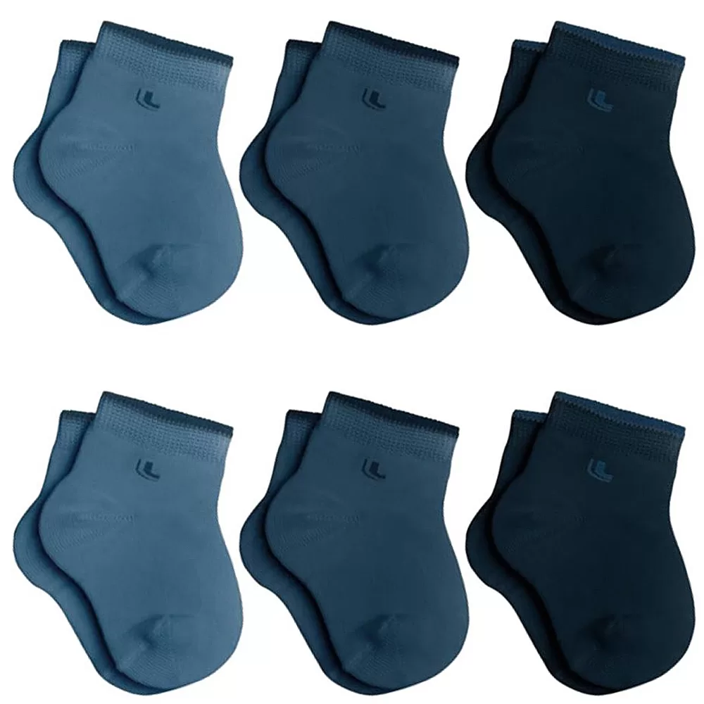 Kit 06 Meia Cano Médio Lupo Punho Soft Baby 02165-089