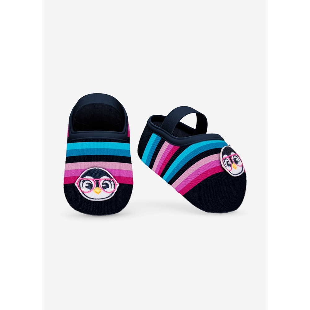 Meia Sapatilha com Antiderrapante Bebê Menina Pinguim – Puket