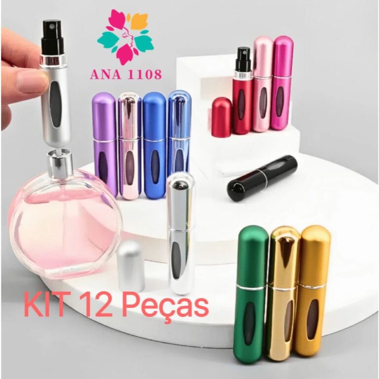 ANA1108 KIT 12 Pcs Porta Perfume Recarregavel Port