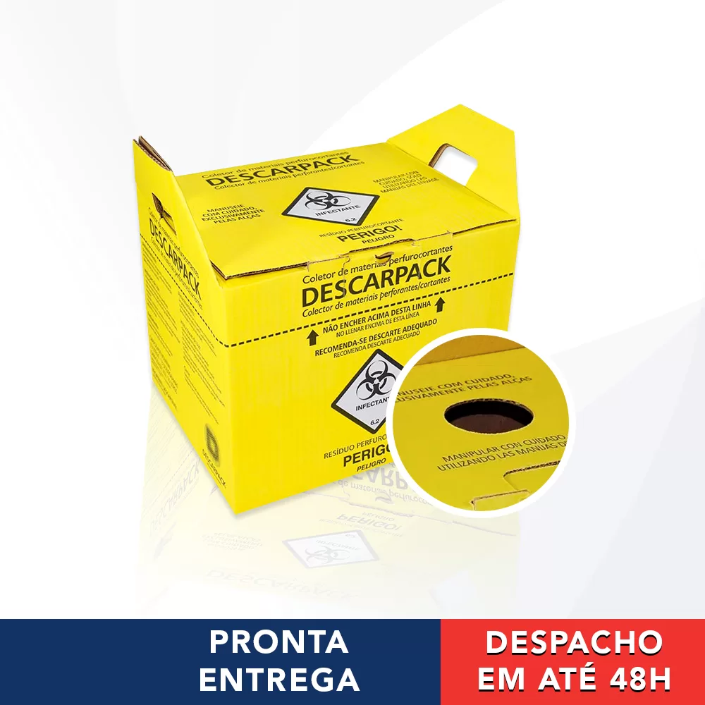 Caixa Coletora Para Descarte De Material Perfurocortante 13L – Descarpack