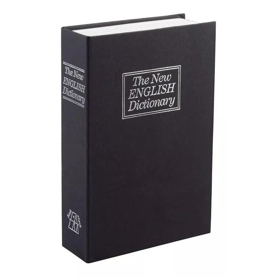 Livro Cofre Camuflado Com Chave Tema Dicionário