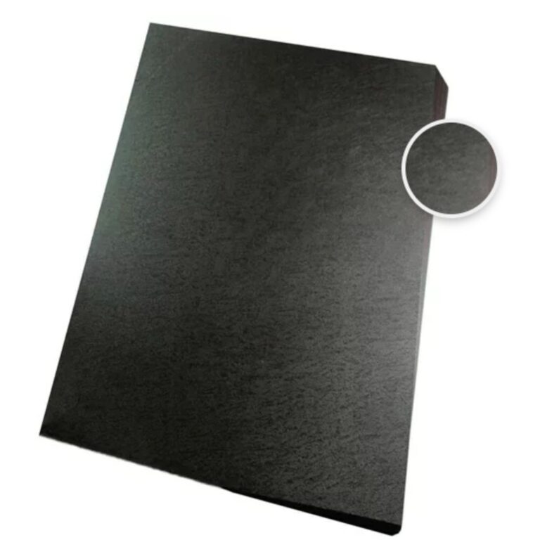 KIT 50 CAPAS PARA ENCADERNAÇÃO A4 PRETA COURO CO