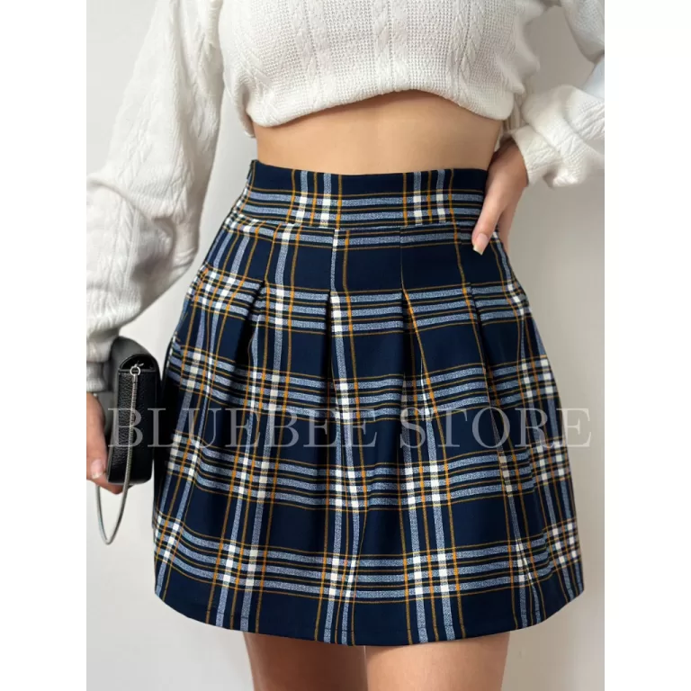 Saia Xadrez Festa Junina Colegial Estampada Rodada