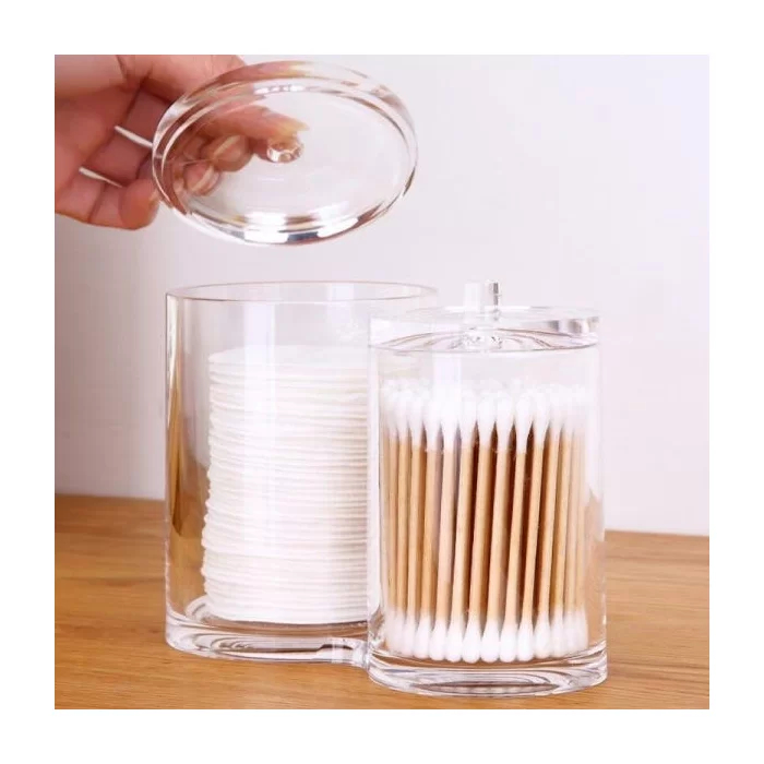 Porta organizador De Bancada  Duplo Para Cotonete 