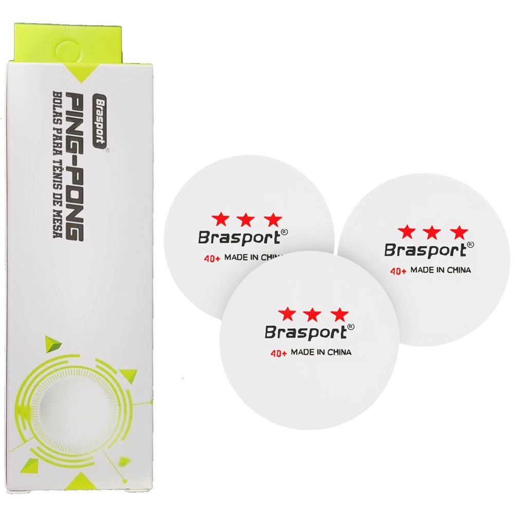 Bolinha de Ping Pong de Mesa c/ 3 Unidades (Kit 1, 2 e 3 Caixas) –  Brasport