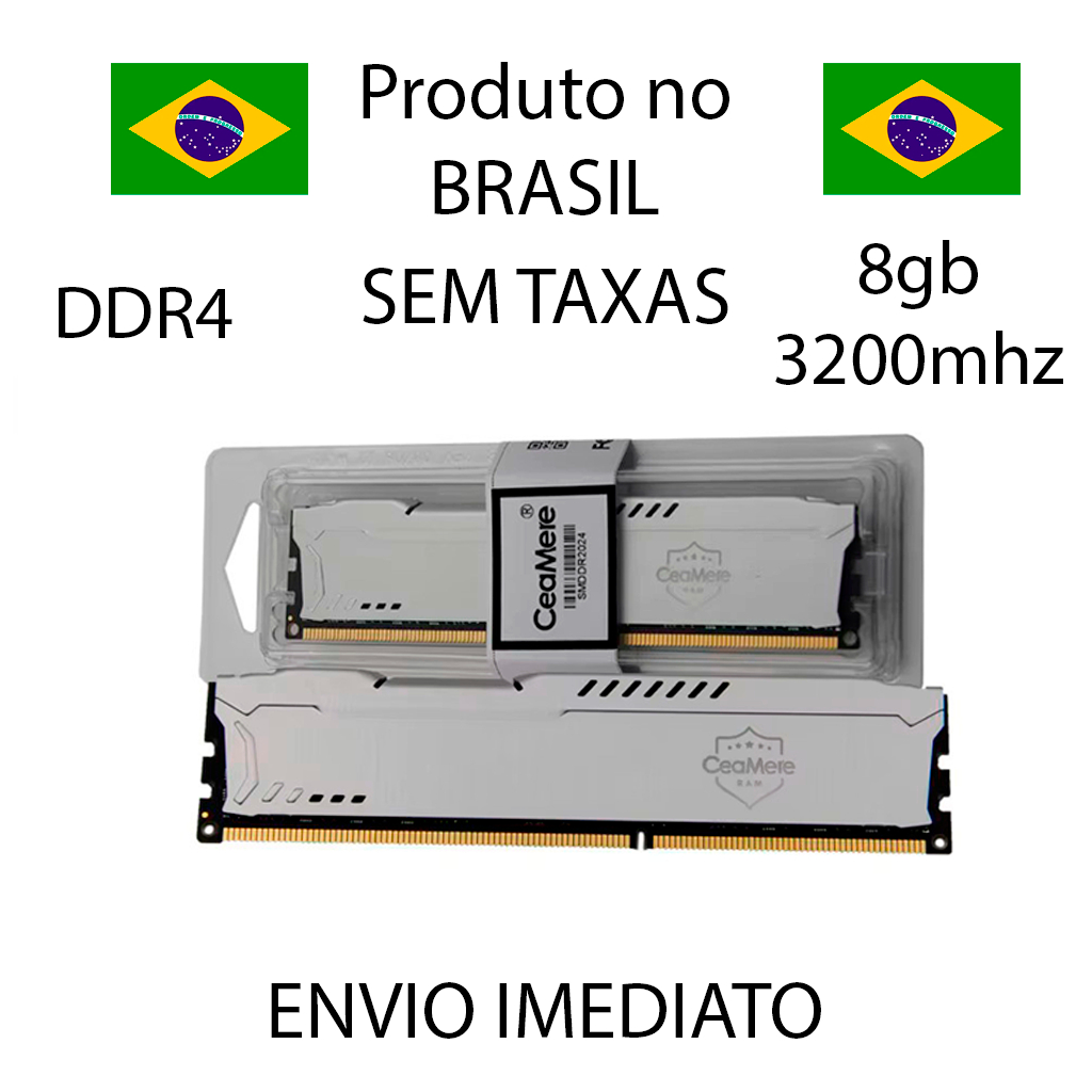 Memória RAM DDR4 PC 8GB 3200MHz CeaMere Original NO BRASIL SEM IMPOSTO