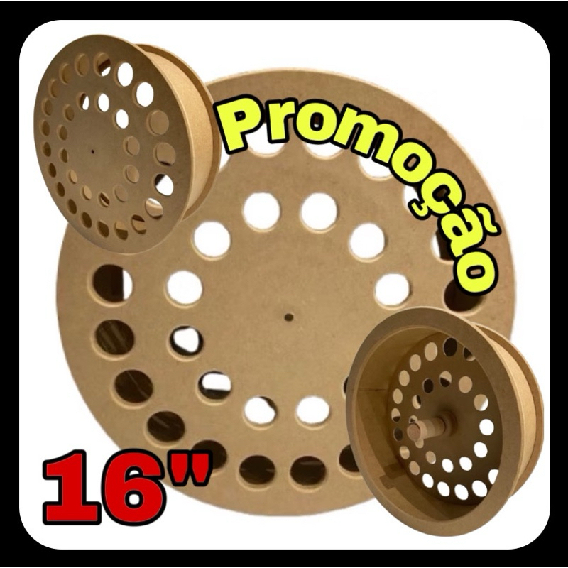 Carretilha pipa 16 Pol ( 40 cm ) Com Rolamento Duplo