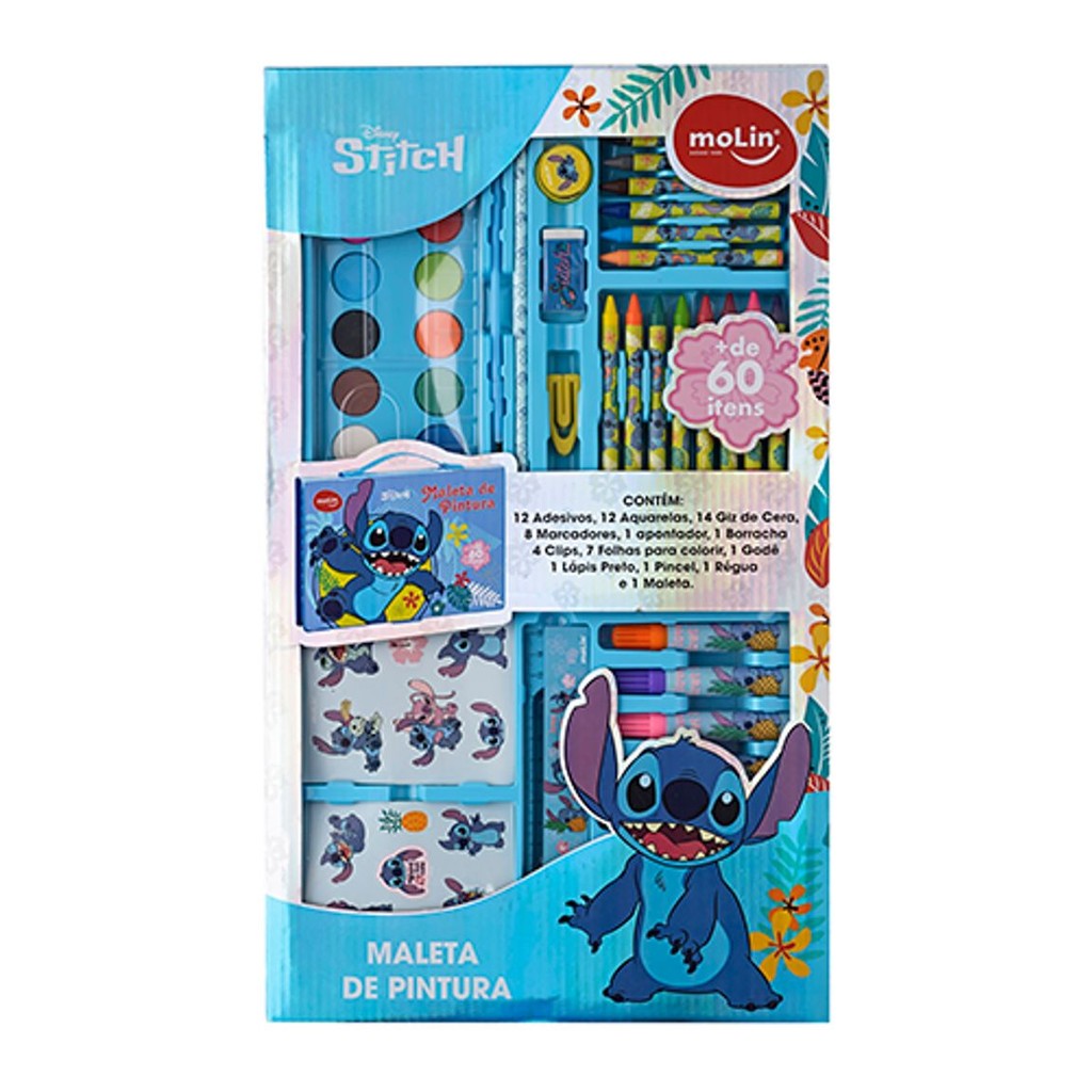 Maleta de Pintura Stitch 64 itens