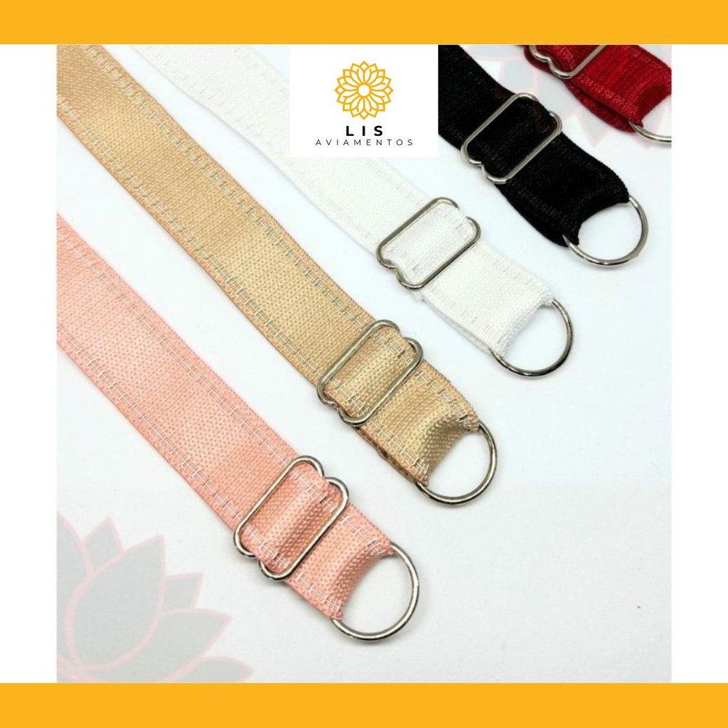 Pacote 10 Pares de Alça Sutiã Reforçada Plus Size de 1,8cm Costura