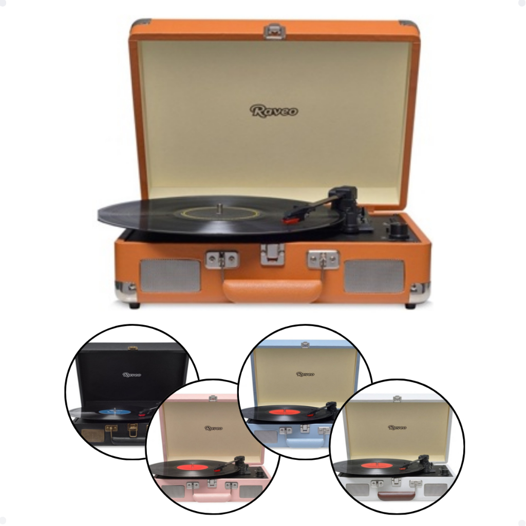 Vitrola Retro Raveo Sonetto Chrome Usb Bt Toca Disco