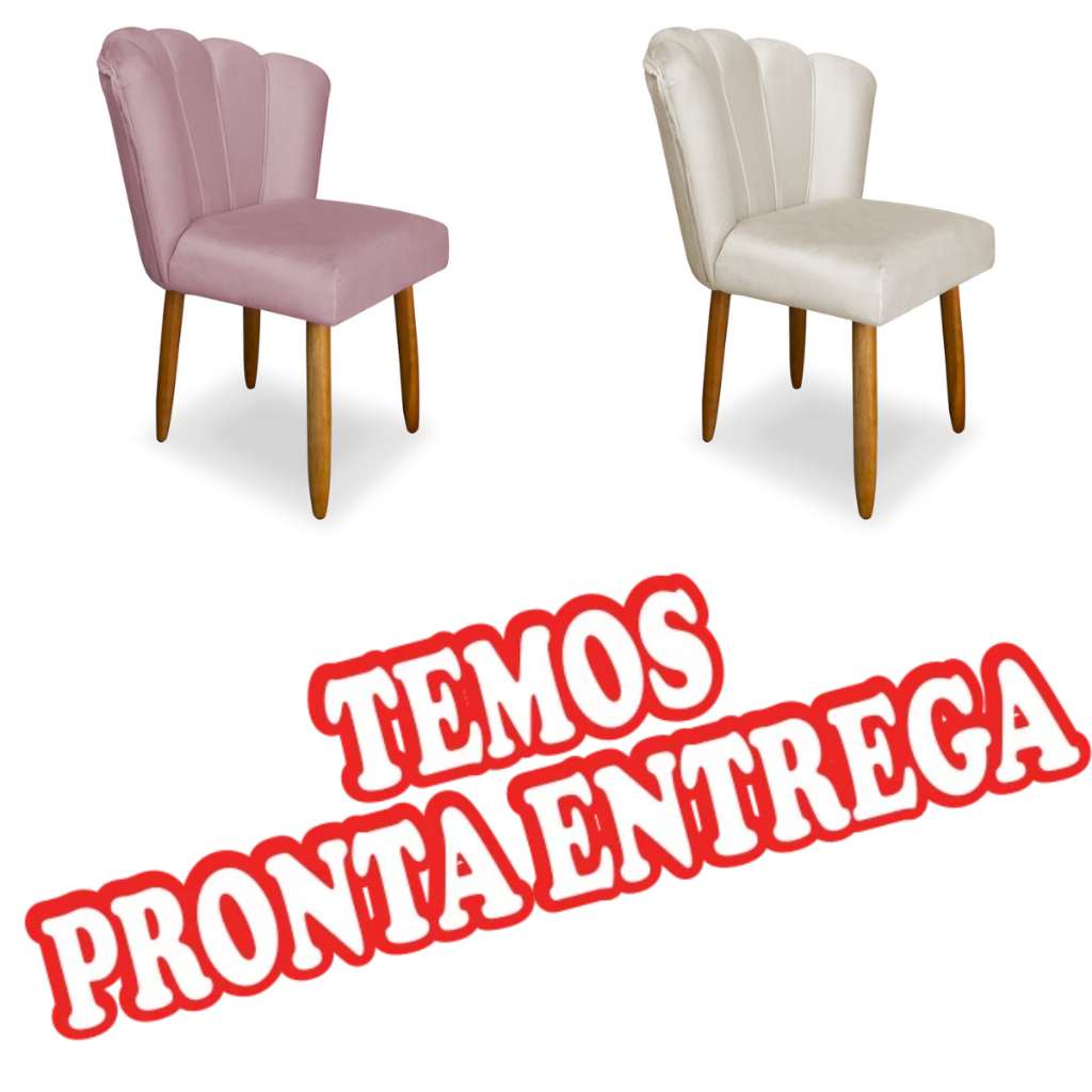 Envio Imediato – Cadeira Pétala Decorativa Pés Palito Veludo Premium