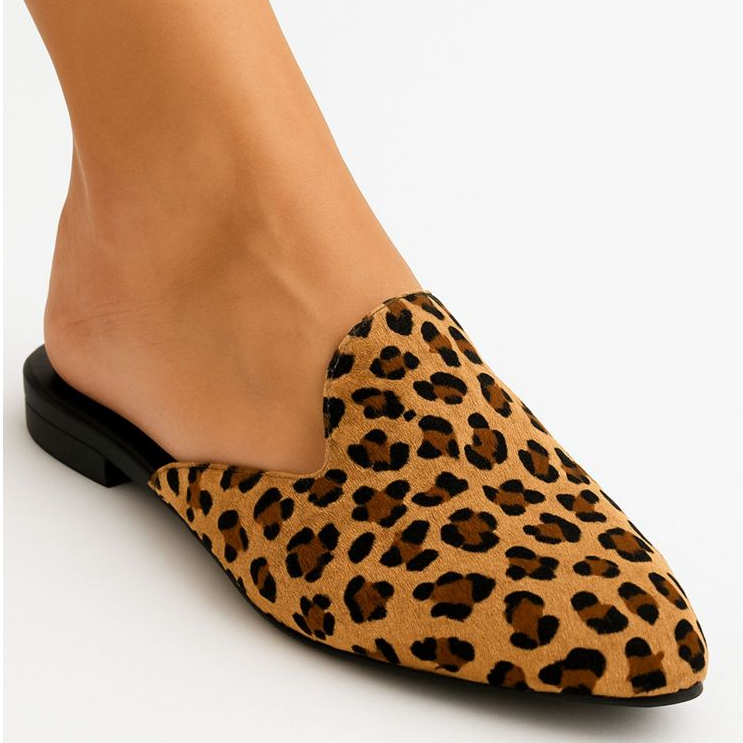 Sapatilha Mule Feminina Rasteira Moda Mule Bico Fi