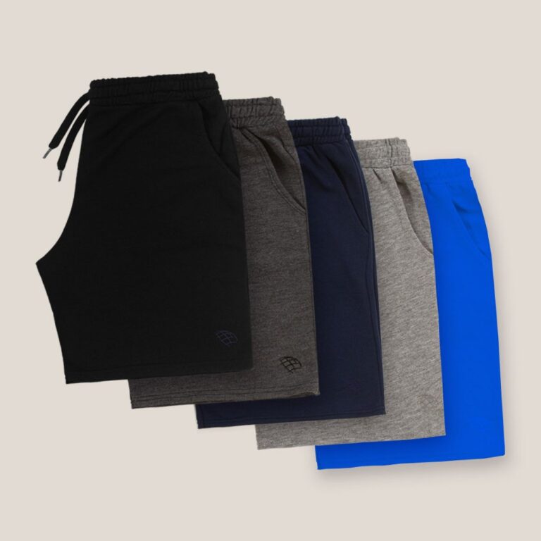 Kit 3 e 5 Bermudas Moletom Masculina Academia do P
